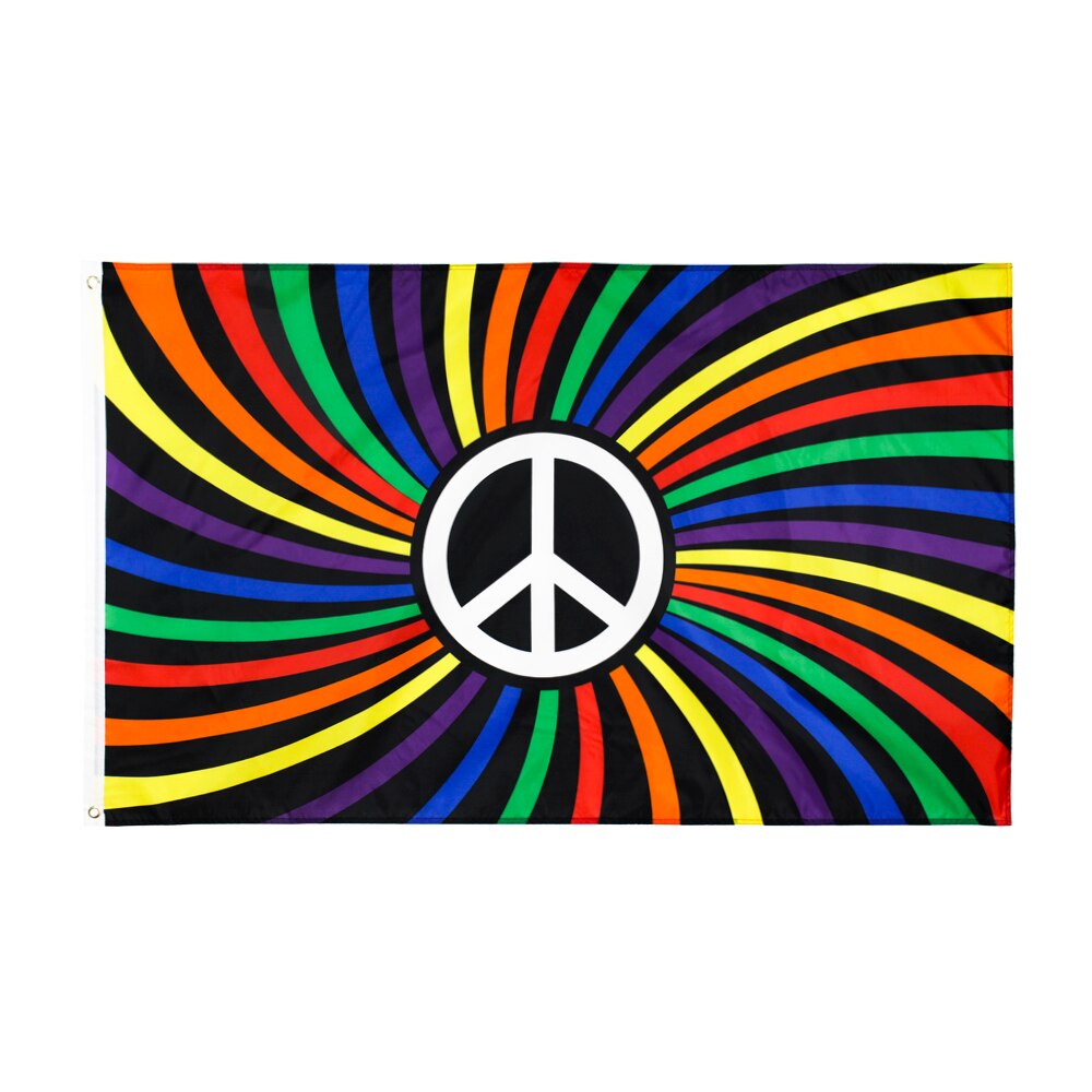 LGBT Gay peace Lesbian Pride rainbow Flag 90x150cm custom handmade print