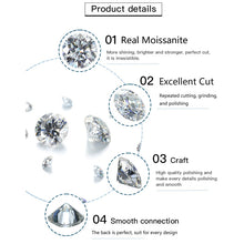 Load image into Gallery viewer, 0.5-2ct Moissanite Screw Stud Earrings D Color 925 Sterling Silver 6 Prong Diamond Earrings For Women Wedding Fine Jewelry custom design handcrafted handset stones
