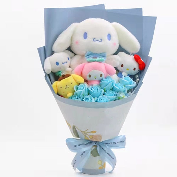 Rose Plush Bouquet Soft Stuffed Dolls Valentine's Day Christmas Graduation Birthday Gifts cartoon anime japan