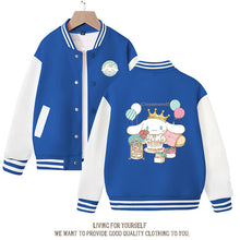 Load image into Gallery viewer, Kawaii Anime Cinnamoroll Cute Cartoon Girls Baseball Uniform Spring Autumn New Kids Top Jacket Birthday Gift
