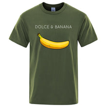 Load image into Gallery viewer, Dolce &amp; Banana Fashion Print Men T-shirts Casual Breathable Tops Oversized Cotton Tshirt Male Short Sleeve Tees custom prints
