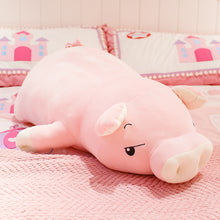 Load image into Gallery viewer, 40-75cm Squishy Pig Stuffed Doll Lying Plush Piggy Toy Animal Soft Plushie Hand Warmer Pillow Blanket Kids Baby Comforting Gift
