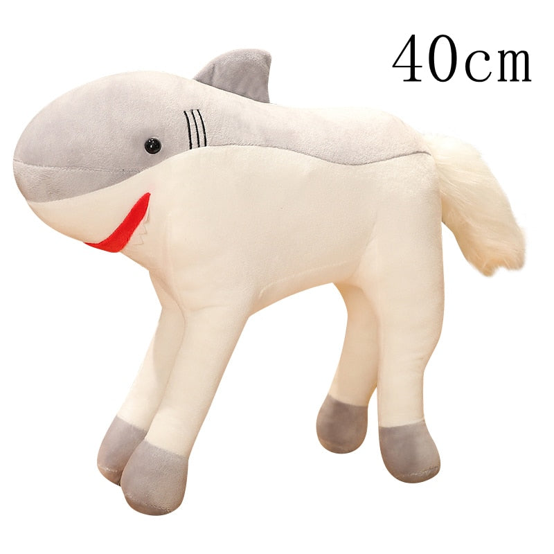 50-90cm Kawaii Transform Shark horse Plush Toys Stuffed Cute Cat Doll Lovely Animal Pillow Soft Cartoon Cushion Kid Christmas Gift