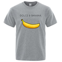 Load image into Gallery viewer, Dolce &amp; Banana Fashion Print Men T-shirts Casual Breathable Tops Oversized Cotton Tshirt Male Short Sleeve Tees custom prints
