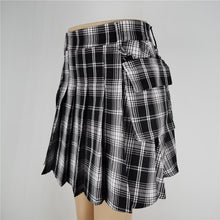 Load image into Gallery viewer, Harajuku Punk Gothic Black High Waist Black Skirts Women Sexy Patchwork Bandage Mini Skirt Female Streetwear Black Skirt
