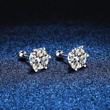 Load image into Gallery viewer, 0.5-2ct Moissanite Screw Stud Earrings D Color 925 Sterling Silver 6 Prong Diamond Earrings For Women Wedding Fine Jewelry custom design handcrafted handset stones
