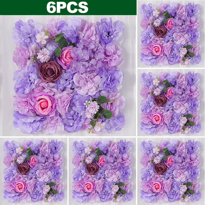 Artificial Flowers Wall Panel 3D Flower Backdrop Faux Roses for Wall Party Wedding Bridal Shower Decoration 6 PIECES crafting material