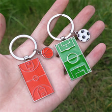 Load image into Gallery viewer, Football Field Keychain Metal Soccer Basketball Pendents Team Fans Sports Souvenir Gifts Man Car Key Holder Accessory futbol worldcup
