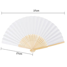 Load image into Gallery viewer, 50/30 PCS personalized hand-painted foldable paper fan portable party wedding supplies hand dance fan gift Chinese decoration custom engraved
