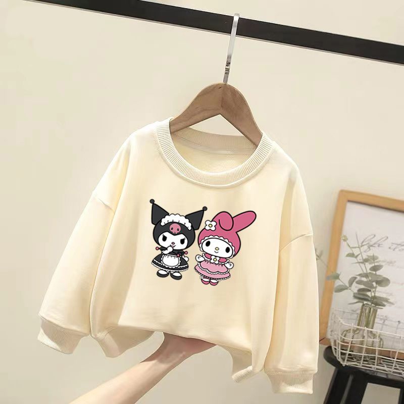 Anime Kuromi Cinnamoroll Melody Plush Children Sweater Baby Boy Girl Ong-Sleeved Clothes Coat Tracksuit Sportswear Gift