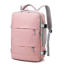 Load image into Gallery viewer, Pink Women Travel Backpack Water Repellent Anti-Theft Stylish Casual Daypack Bag with Luggage Strap &amp; USB Charging Port Backpack
