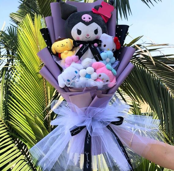 kawaii  Plush Doll Toy Kawaii  Flower Bouquet Gift  Birthday Graduation Gifts