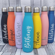 Load image into Gallery viewer, Personalized Logo Stainless Steel Thermos Bridesmaid Custom Cup Bachelorette Party Gifts Favors Proposal 500ml Water Bottle custom
