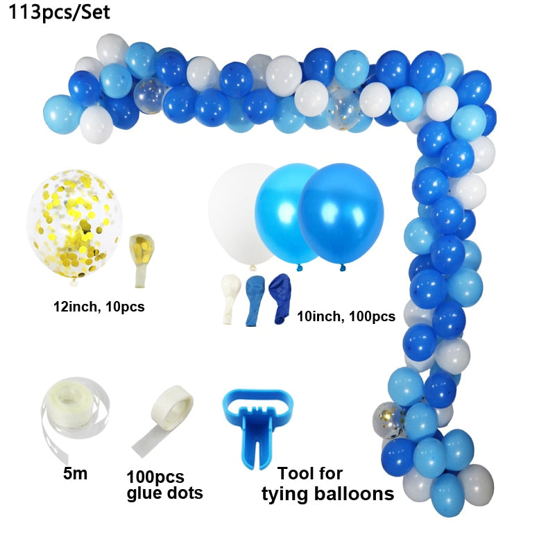 Baby Shower Decorations Garland White Pink Blue Gold Balloon Arch Kit Wedding Birthday Boy Or Girl Gender Reveal Party Balloon