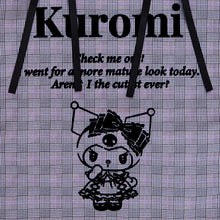 Load image into Gallery viewer, Kuromi Melody Plush Makeup Bag Storage Bag Anime Kawaii Cartoon Student Storage Tote Bag Kids Girls Gifts

