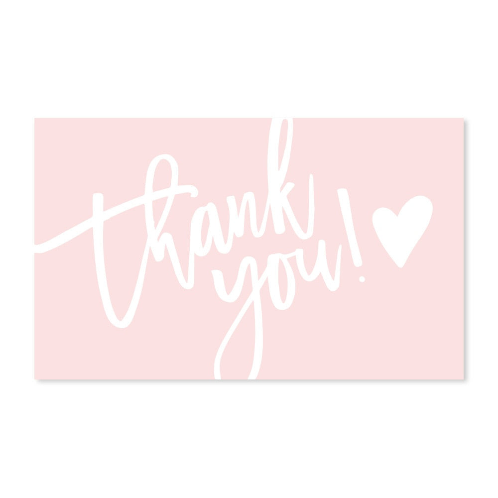 30 Pieces Pink Thank You Cards For Shipping Packaging Gift You are the Heart of My Business Cards  Wrapping Valentine's Day Wedding