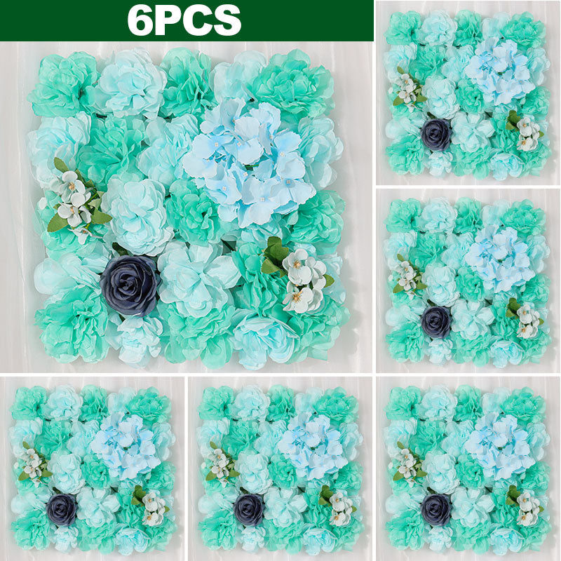 Artificial Flowers Wall Panel 3D Flower Backdrop Faux Roses for Wall Party Wedding Bridal Shower Decoration 6 PIECES crafting material