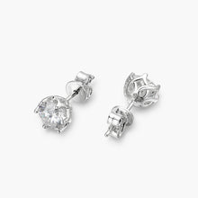 Load image into Gallery viewer, Real 1 Carat D Color Moissanite Stud Earrings For Women Top Quality 100% 925 Sterling Silver Sparkling Wedding Jewelry  custom design hand setting
