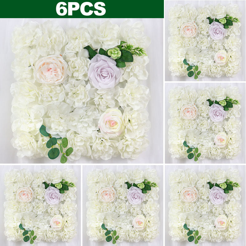 Artificial Flowers Wall Panel 3D Flower Backdrop Faux Roses for Wall Party Wedding Bridal Shower Decoration 6 PIECES crafting material