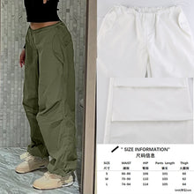 Load image into Gallery viewer, Casual Drawstring y2k Pants Cargo Women Summer Low Waist Baggy Joggers Trousers harajuku Wide Leg Sweatpants 90s

