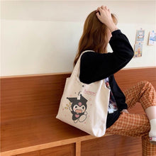 Load image into Gallery viewer, Kawaii Kuromi Bag Girl New Cute Girl Shoulder Bag Small Fresh Student Canvas Handbag Gift

