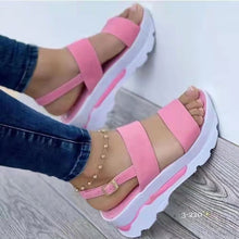 Load image into Gallery viewer, Sandals Women Heeled Sandals with Platform Shoes Summer Beach Sandalias Mujer Casual Elegant Wedges Shoes for Women
