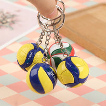 Load image into Gallery viewer, PVC Volleyball Keychain Ornaments Business Gifts Beach Ball Sport bump spike set ace Mintonette wallyball baseline handball volley
