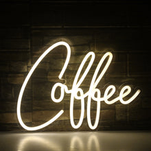 Load image into Gallery viewer, Coffee Cafe Neon Light Coffee Cup Luminous LED Sign Party Wedding Shop Birthday barista Room Personality Art Wall Decoration custom design handmade
