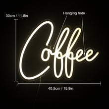 Load image into Gallery viewer, Coffee Cafe Neon Light Coffee Cup Luminous LED Sign Party Wedding Shop Birthday barista Room Personality Art Wall Decoration custom design handmade
