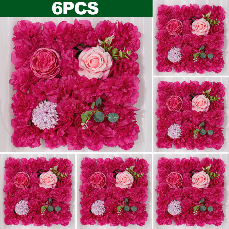 Artificial Flowers Wall Panel 3D Flower Backdrop Faux Roses for Wall Party Wedding Bridal Shower Decoration 6 PIECES crafting material