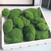 Load image into Gallery viewer, Artificial moss fake stone DIY decoration  Miniature Green Moss Balls Landscape Grass Plant Home Garden crafting material supplies
