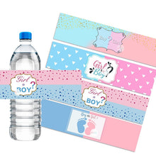 Load image into Gallery viewer, 10 Pieces Gender Reveal Party Decor Water Bottle Labels Stickers Box Decor Boy or Girl It&#39;s A Boy&#39;s A Girl Baby Shower Party
