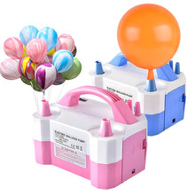 Load image into Gallery viewer, Electric Balloon Pump US-Plug EU-Plug High-voltage Double-hole AC Portable Air Pump Inflator Wedding Birthday Party baloon
