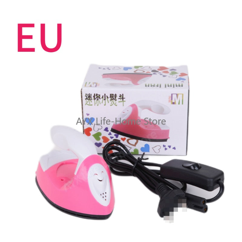 Fast Heated! Travel Electric Iron Handheld Mini Iron Children Electric Iron Hotfix Applicator for Patches Garment Stones