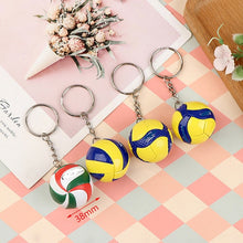 Load image into Gallery viewer, PVC Volleyball Keychain Gifts Beach Ball Sport Players Gift  bump spike set ace Mintonette wallyball baseline handball volley
