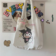 Load image into Gallery viewer, Kawaii Kuromi Bag Girl New Cute Girl Shoulder Bag Small Fresh Student Canvas Handbag Gift
