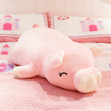 Load image into Gallery viewer, 40-75cm Squishy Pig Stuffed Doll Lying Plush Piggy Toy Animal Soft Plushie Hand Warmer Pillow Blanket Kids Baby Comforting Gift
