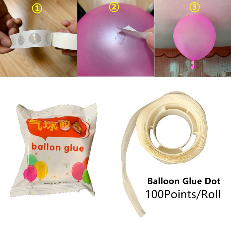 Balloon Glue attachment adhesive Baby Shower Birthday Wedding Party Decoration Eid Baloon Arch Kit Pump Clip Ballons Accessories