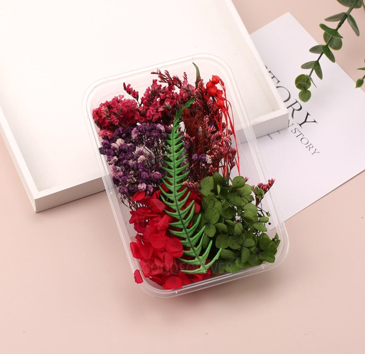 Artificial Plants Natural Real Dried Flowers Candles Mold Epoxy Resin DIY Making Decoration Home Accessories Crafts supplies 17x12x3.5cm