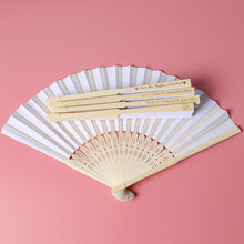 Load image into Gallery viewer, 50/30 PCS personalized hand-painted foldable paper fan portable party wedding supplies hand dance fan gift Chinese decoration custom engraved
