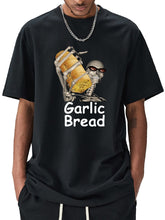 Load image into Gallery viewer, Garlic Bread Men T Shirt Graphic 100% Cotton  Unisex Summer Women Tshirts Loose Streetwear custom handmade print meme design
