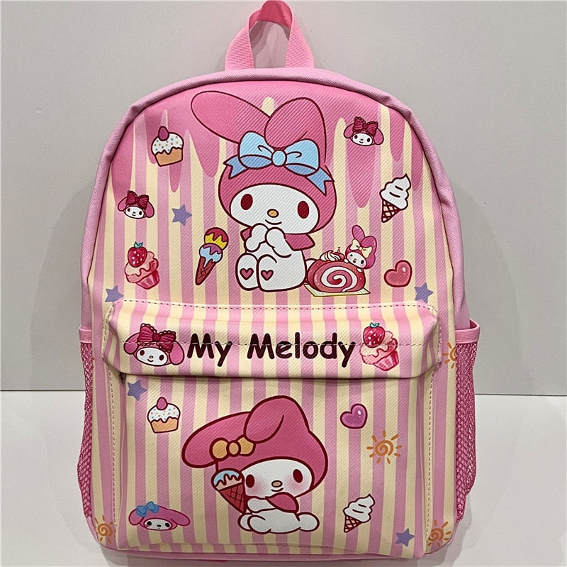 40Cm Kawaii Kittys Cinnamoroll Kuromi My Melody Cartoon Cute Leather Transparent Children's Backpack School Bag