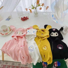 Load image into Gallery viewer, Kawaii Cinnamoroll My Melody Kuromi Children&#39;s Clothing Hoodie New Cartoon Print Girls Zip Long Sleeve Jacket Top
