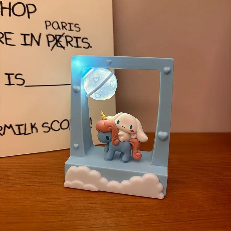 Anime Kuromi Desk Lamp Kawaii Creative Cinnamoroll Dream Night Light Cartoon Cute Sweet Toy Birthday Gift