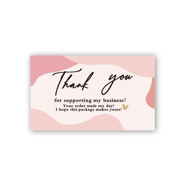 30 Pieces Pink Thank You Cards For Shipping Packaging Gift You are the Heart of My Business Cards  Wrapping Valentine's Day Wedding