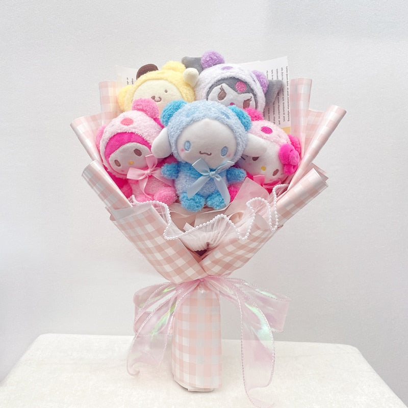 Rose Gifts Cartoon Plush Bouquet cartoon anime japan Plush Doll Toy  Valentine Graduation Gifts girlfriend wife
