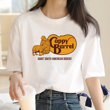 Load image into Gallery viewer, Capybara T Shirt Kawaii Streetwear Funny Tshirt Top Tees for Clothing T-shirt  custom handmade PRINT design Okay I pull Up
