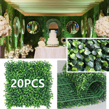 Load image into Gallery viewer, Artificial Plants Grass Wall Backdrop Flowers wedding Boxwood Hedge Panels Fence Greenery Walls Wall crafting material supplies DIY Decor
