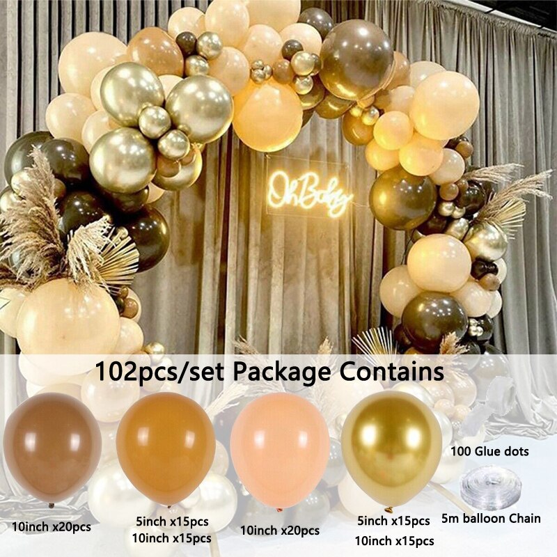 Baby Shower Decorations Garland White Pink Blue Gold Balloon Arch Kit Wedding Birthday Boy Or Girl Gender Reveal Party Balloon