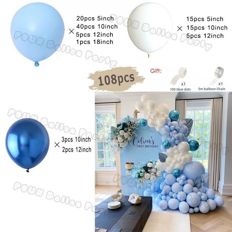 Party Balloon Garland Arch Kit Birthday Wedding Latex Gender Reveal Baby Shower Decoration Balloons quinceañera